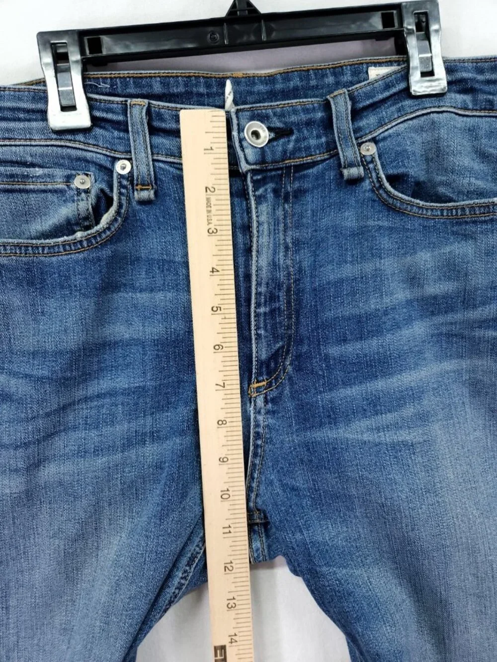 Rag & Bone Frayed Crop Distressed Hem Straight Jeans Size 29 (Actual 31x27)